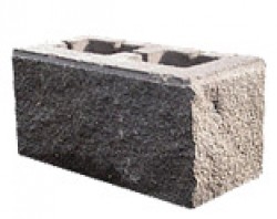 Облицовочный блок колотый угловой (рваный камень, серый)