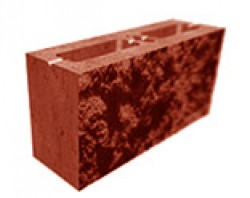 Облицовочный блок колотый (рваный камень, цветной) двухпустотный