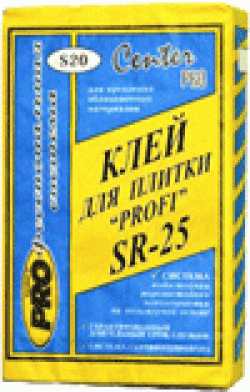 SR-25 Клей для плитки "ПРОФИ" 25кг (для деформирующихся оснований)