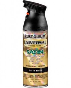 Universal Gloss Spray Paint (Чёрный, полуматовый)