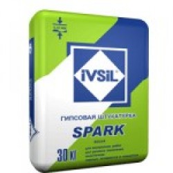 Штукатурка гипсовая IVSIL SPARK (Белая), 30 кг (40шт/под)