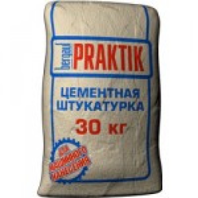 Штукатурка цементная для наружных работ Praktik, 30 кг (48 шт./под.)