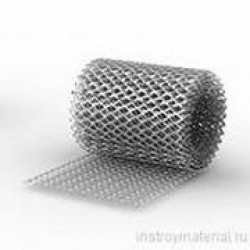 Цельно-металлическая просечно-вытяжная сетка неоцинкованная цпвс-40х0,8 мм (рулон 1х10 м)