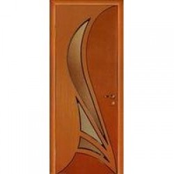 Двери «МариаМ», Модель «Корона» (шпон), полотно остекленное, дуб комбинированный, 550-900 мм