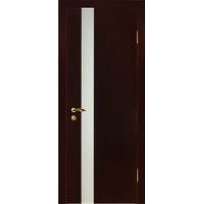 Двери «МариаМ», Модель «Дуэт» (шпон), полотно остекленное, черный абрикос, 550-900 мм