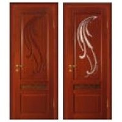 Двери «МариаМ», Модель «Лилия Элит» (шпон), полотно глухое/ остекленное, венгеэбен, 550-900 мм