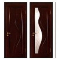 Двери «МариаМ», Модель «Ниагара» (шпон), полотно остекленное, кр. дерево, венге, анегри золото, дуб беленый, 550-900 мм