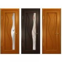 Двери «АртДеко», Коллекция «СТАЙЛ»: Модель «Нобилта», полотно глухое, анегри темный, венге, 400-800 мм