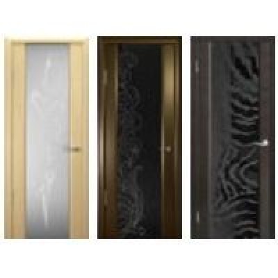 Двери «АртДеко», Коллекция «ЭЛЕГАНТ»: Модель «Спациа-3», полотно остекленное (черный триплекс), 900 мм