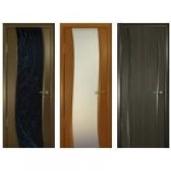 Двери «АртДеко», Коллекция «ЭЛЕГАНТ»: Модель «Вэла-1, Лиана», полотно глухое/ остекленное (белый триплекс) , 900 мм
