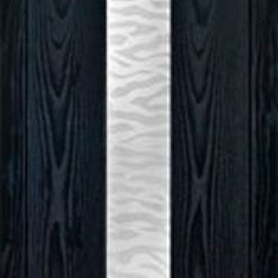 Двери «ДОП№1», Модель:Porta Diamanta «Safari», полотно (с центральной триплексной вставкой), ясень американский белай черная эмаль, 550-700 мм